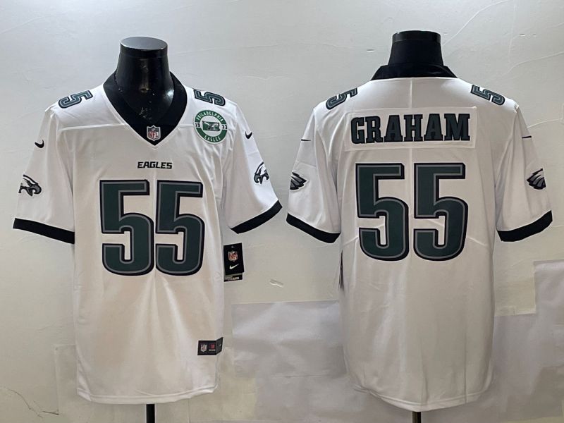 Men Philadelphia Eagles #55 Graham White Second generation Nike 2025 Limited NFL Jersey style 3->philadelphia eagles->NFL Jersey